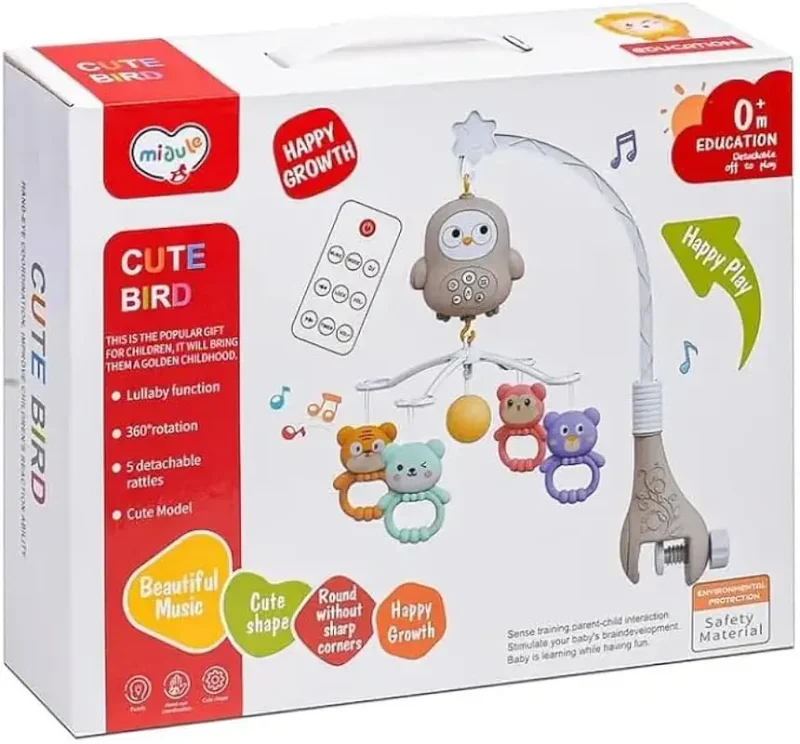 Aiyingle Happy Growth Cute Bird baby crib mobile