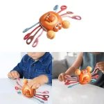 Pull String Crab Sensory Rattle Toy